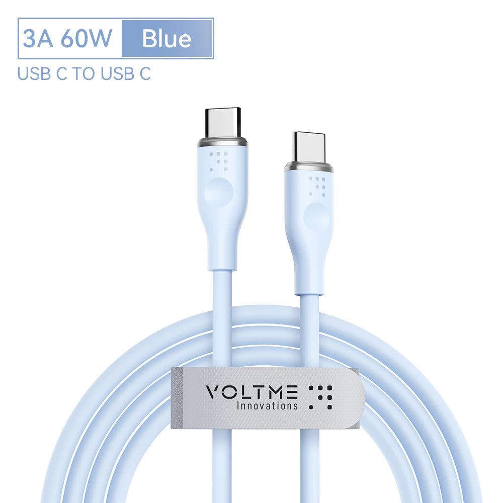 VOLTME PD 60W USB C TO USB Type C Cable 3A Fast Charging Cable QC 4.0