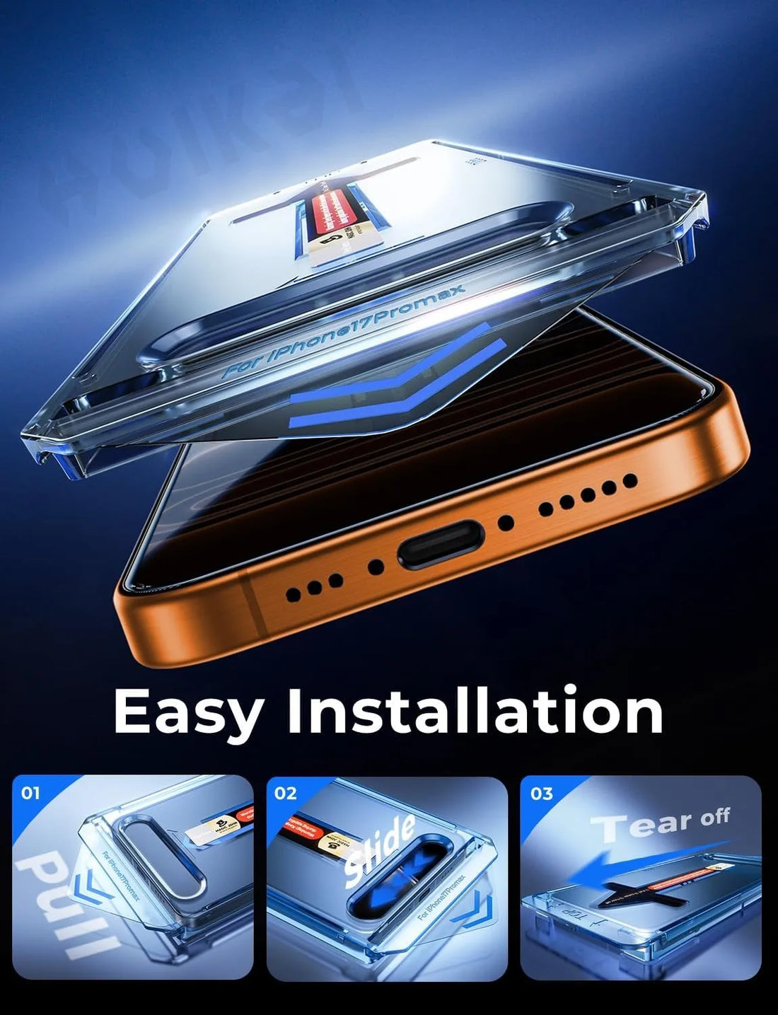 Privacy Glass Screen 2 Pack for iPhone 17 Pro Max 16 Pro Max Protector