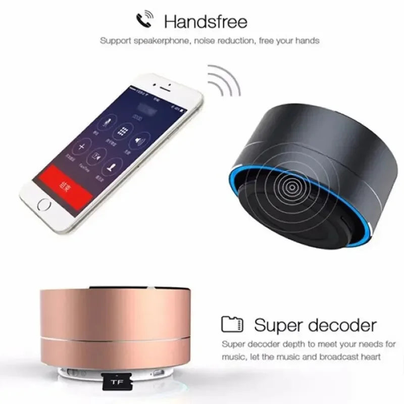Portable Wireless Bass Speaker Audio, Mini Car Small Speaker Auxiliary FM