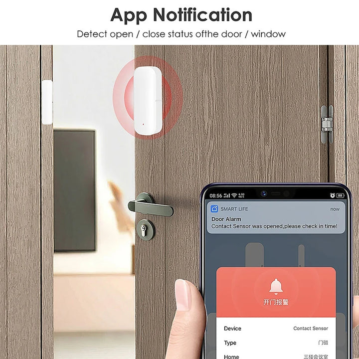 Smart Life App WiFi Door Sensor Window Sensor Open/Close Detector Security
