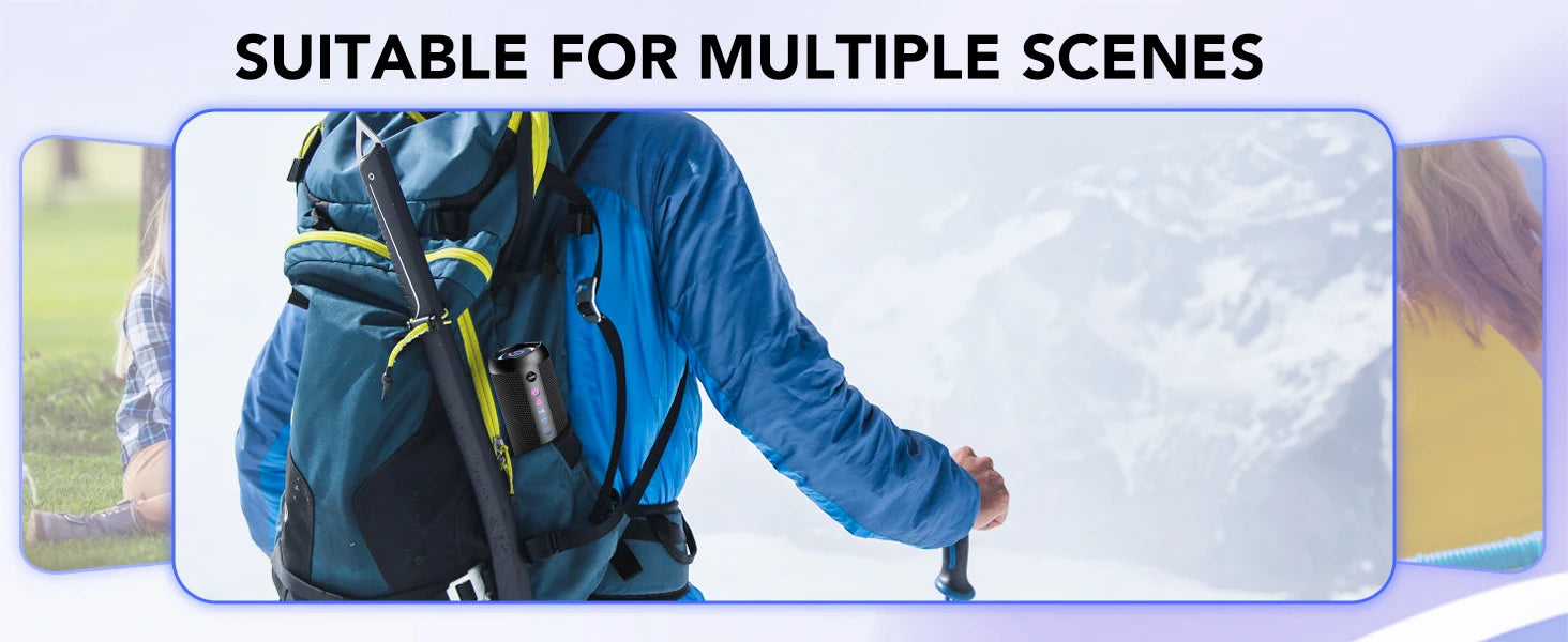 Portable Bluetooth Speaker, Bluetooth 5.4 Speaker, 30W Dual Speaker, Deep Bass