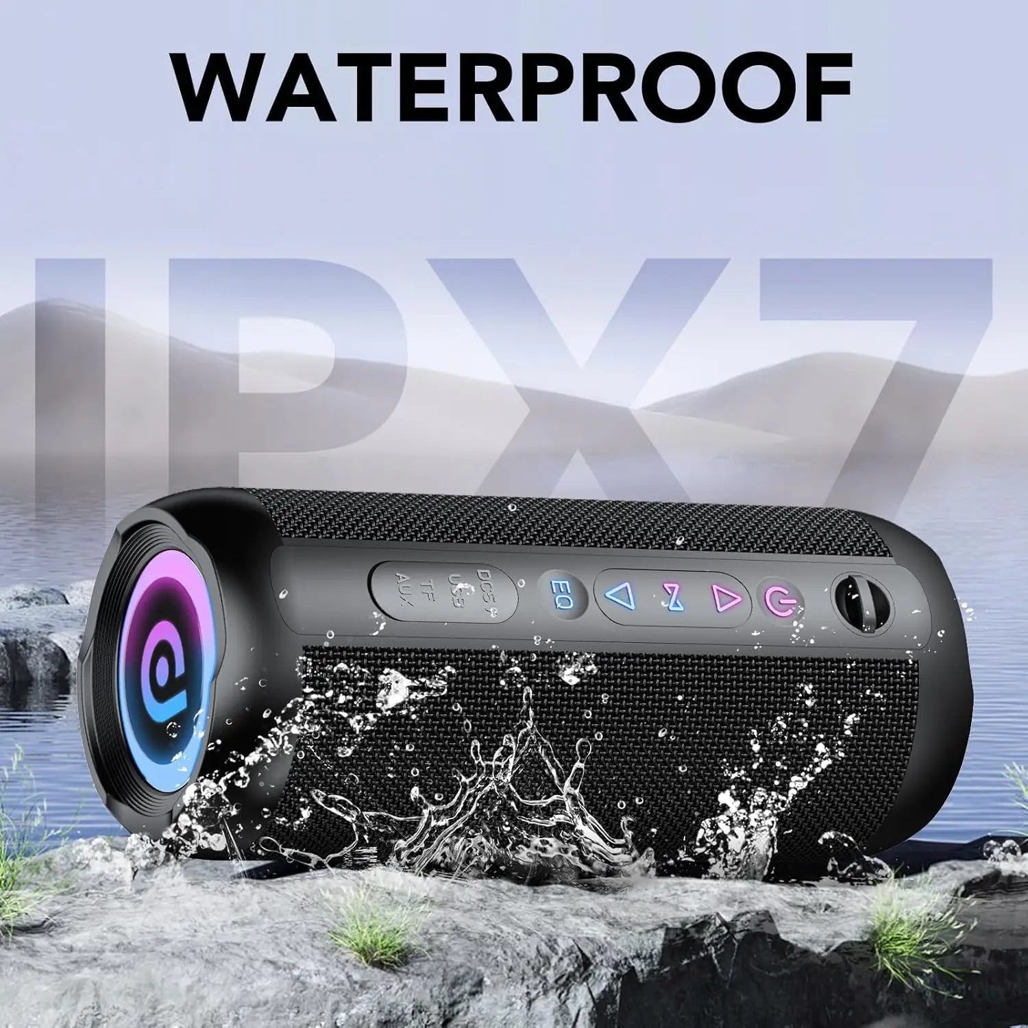 Portable Bluetooth Speaker, Bluetooth 5.4 Speaker, 30W Dual Speaker, Deep Bass