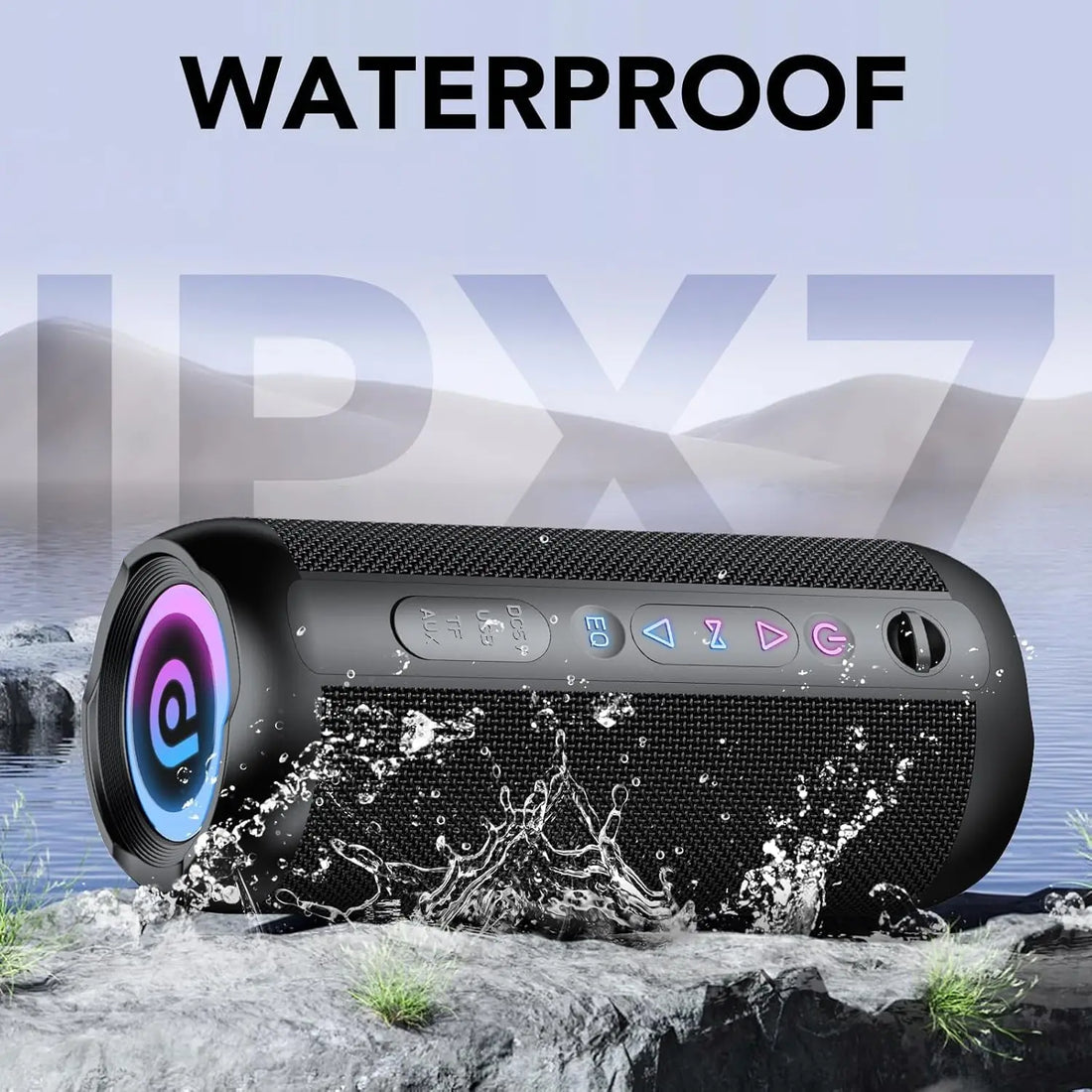 Portable Bluetooth Speaker, Bluetooth 5.4 Speaker, 30W Dual Speaker, Deep Bass