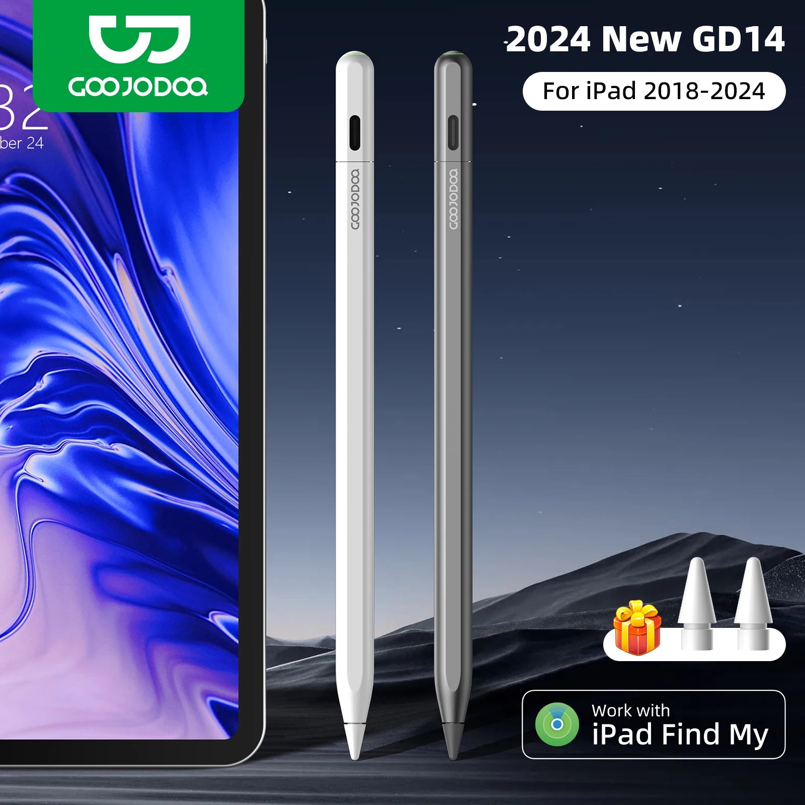 GOOJODOQ GD14 Stylus Pen For Apple Pencil 2 iPad Pencil with IPad Find