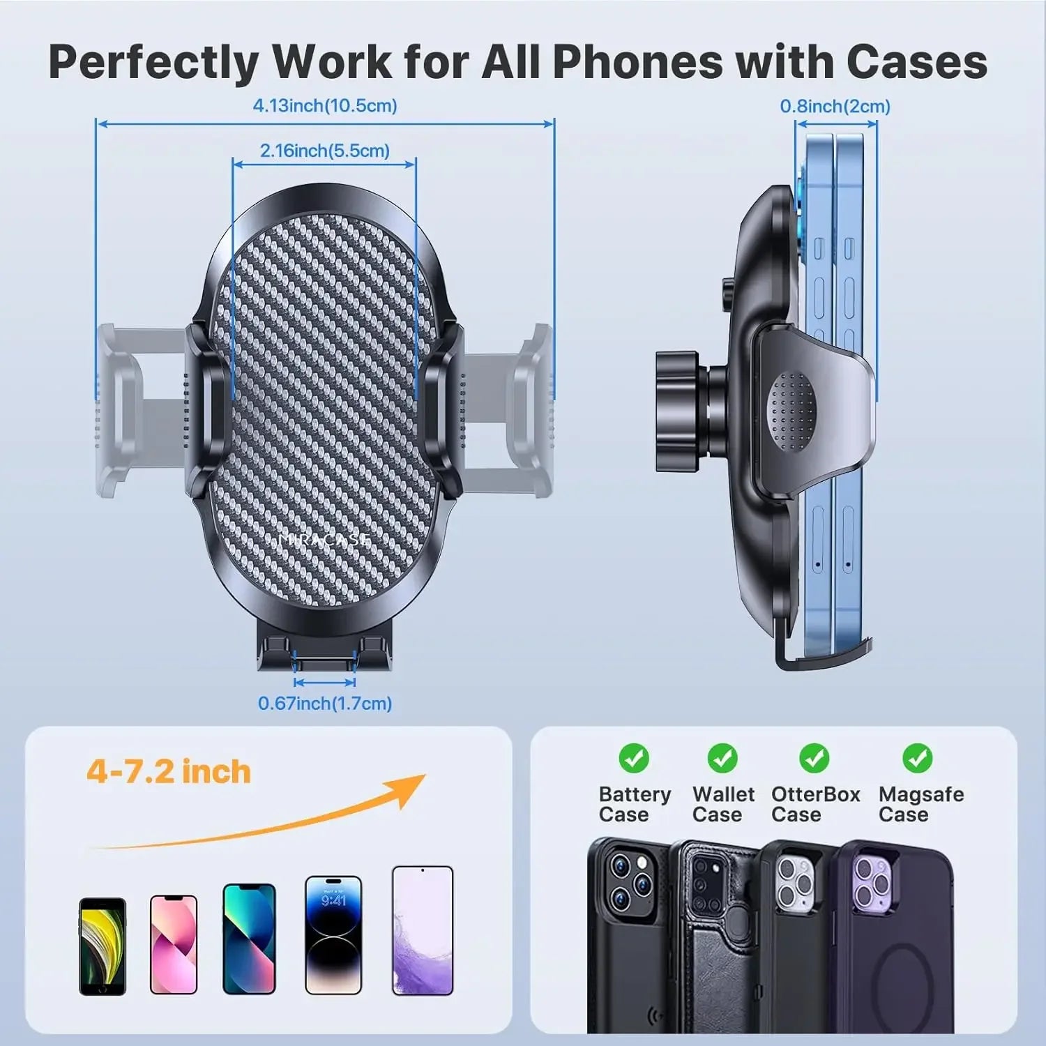 Car Phone Holder Phone Holders for Your Car with Metal Hook Clip Air Vent Cell