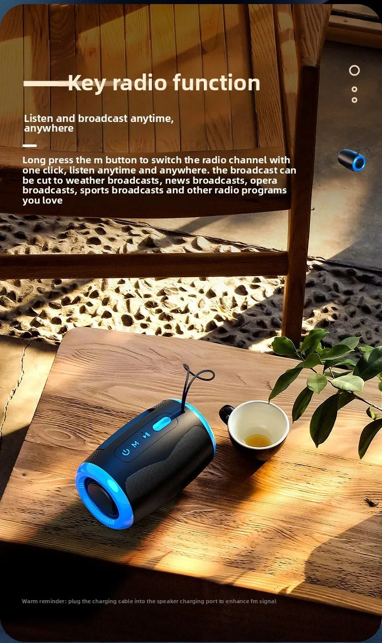 Portable Speaker Wireless Bluetooth Speakers with 5.3 Stereo FM/SD/USB