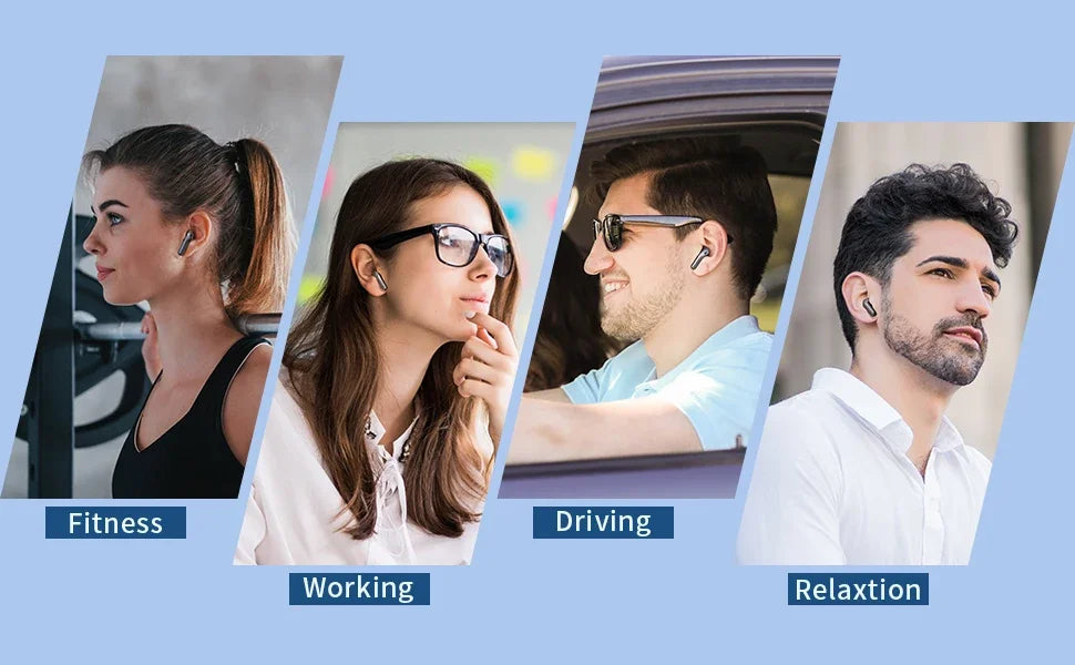 Wireless Earphones with Bluetooth 5.3, Quad-Mic Call Noise Reduction