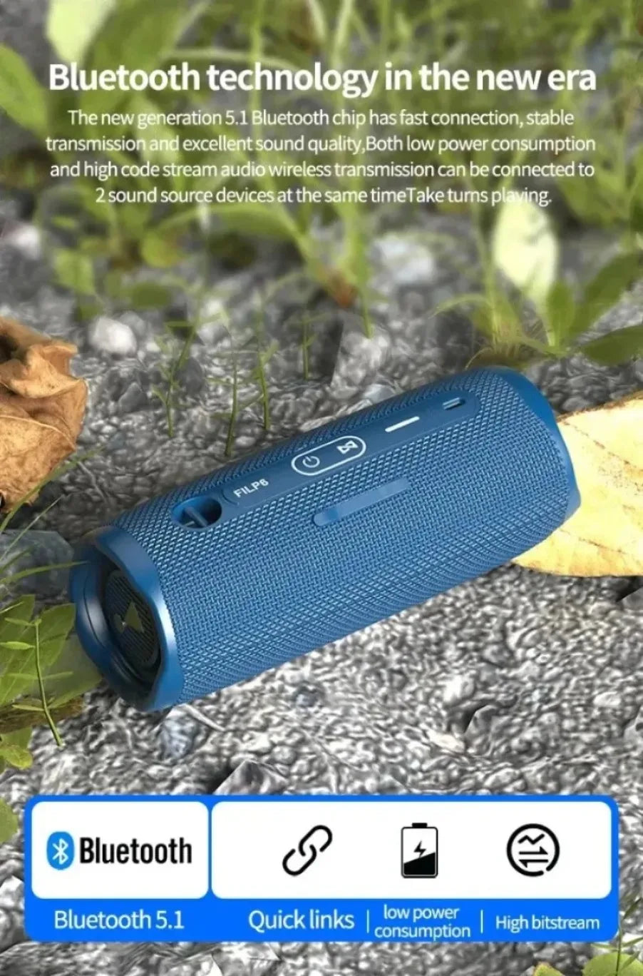 Portable Flip6 Bluetooth Speaker Multi-Function TWS Audio Caixa De Som