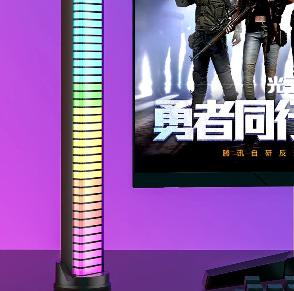 Smart RGB Pickup Lights LED 3D Double Sided Ambient Lamp APP Control Sound