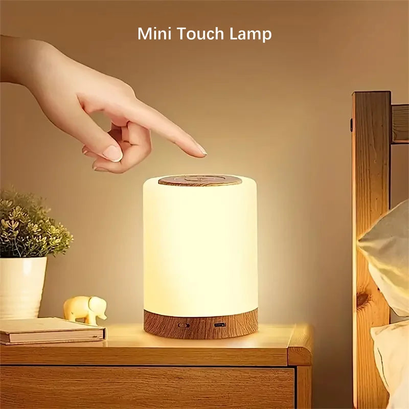 Smart LED Night Light, Portable Touch Control Table Lamp, USB Rechargeable
