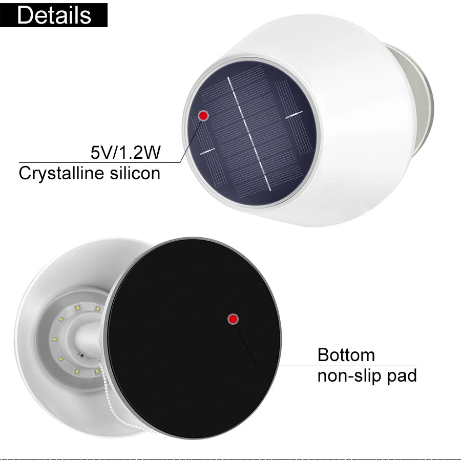 Smart Solar Table Lamp LED White Night Lights for Indoor Desk Outdoor Garden