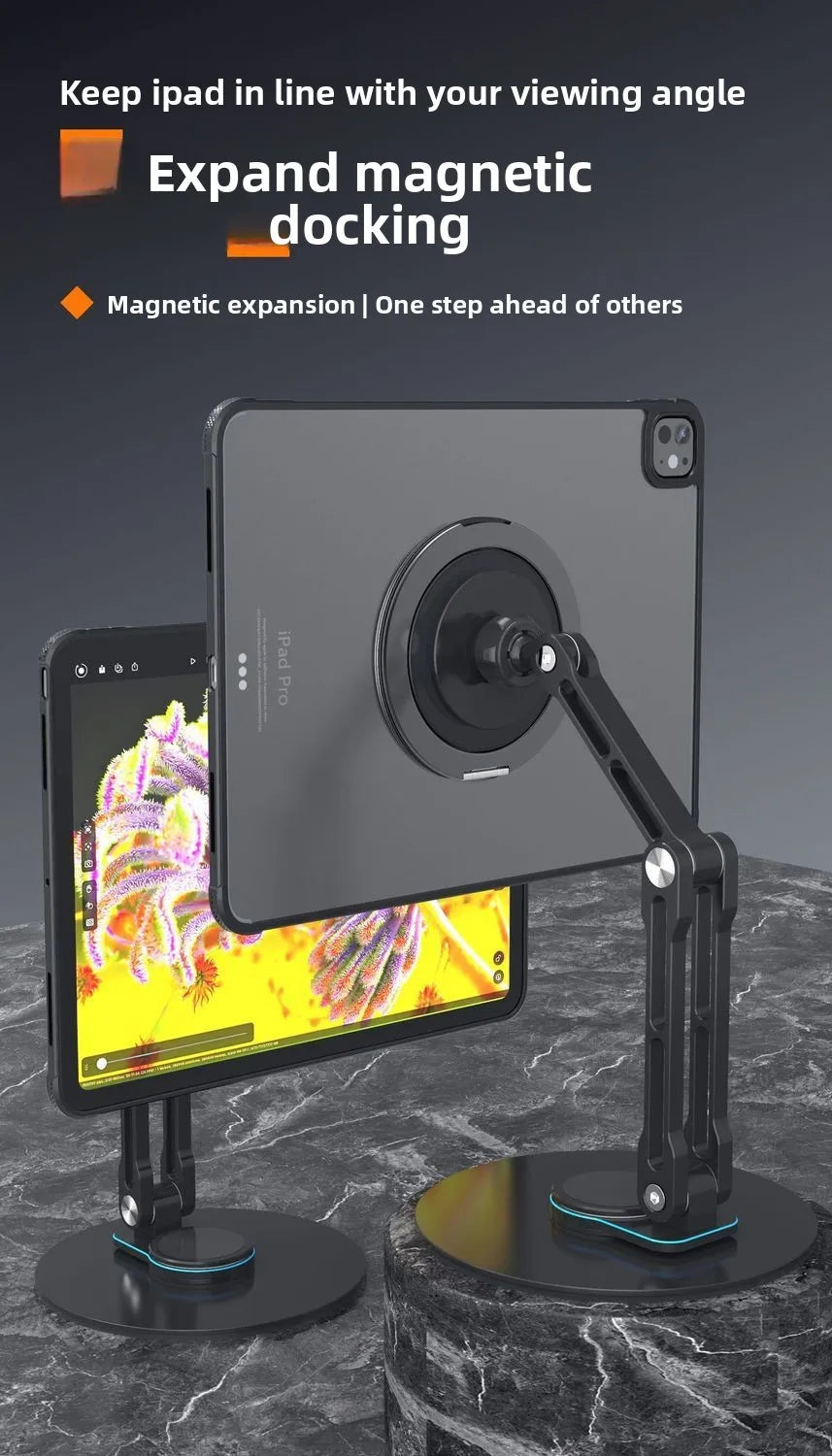 Tablet Magnetic Ring Stand | Foldable Portable, Ultra-Thin & 360° Rotation
