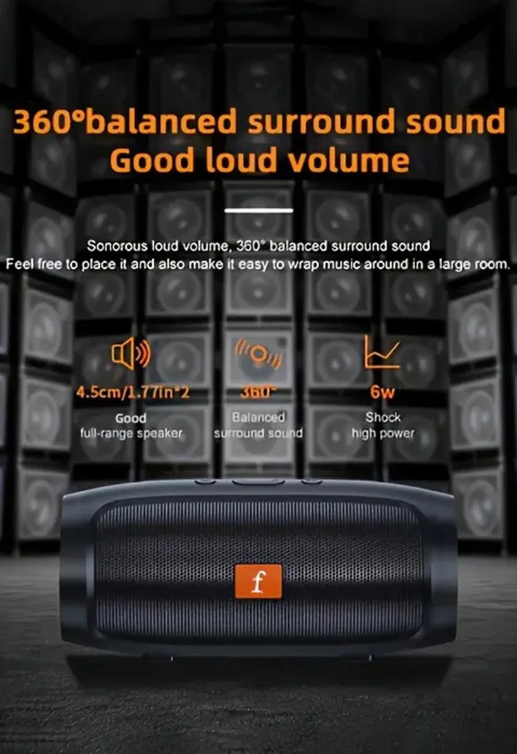 Portable Wireless Speaker,  Dual Speakers, Wireless Connection Between