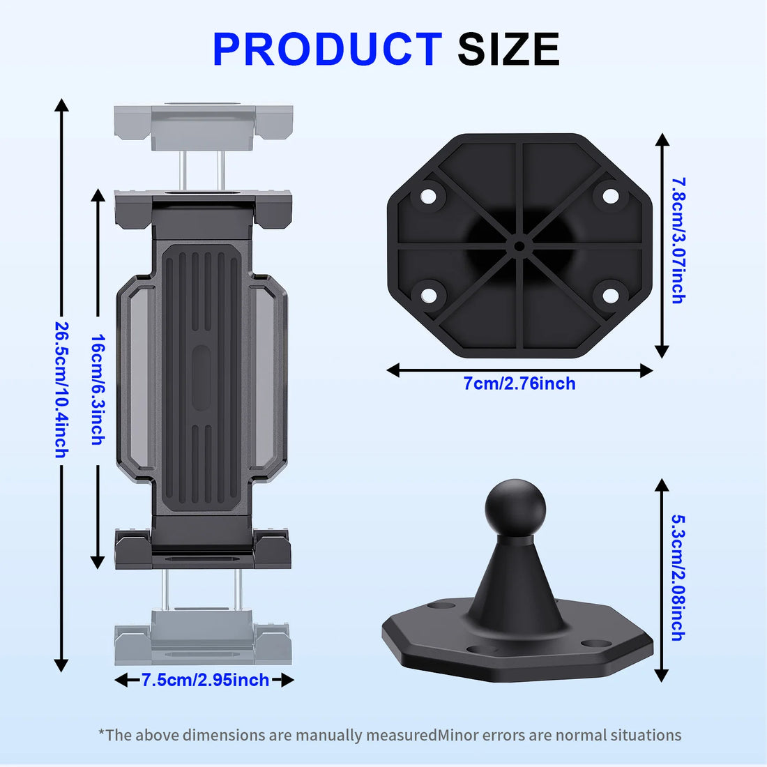 Tablet Wall Mount, 360° Rotation Tablet Holder Stand, Sturdy Base