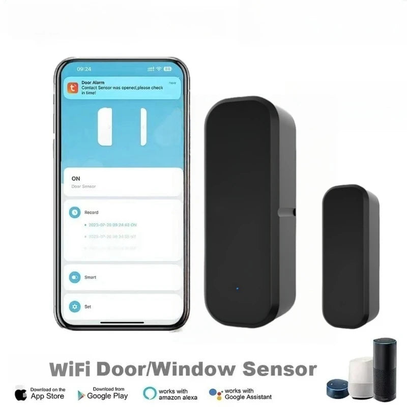 Smart Life App WiFi Door Sensor Window Sensor Open/Close Detector Security