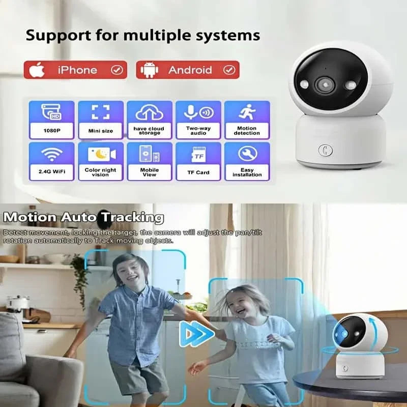 Smart Camera HD Security Surveillance 2.4GHz Indoor Monitoring Baby Night