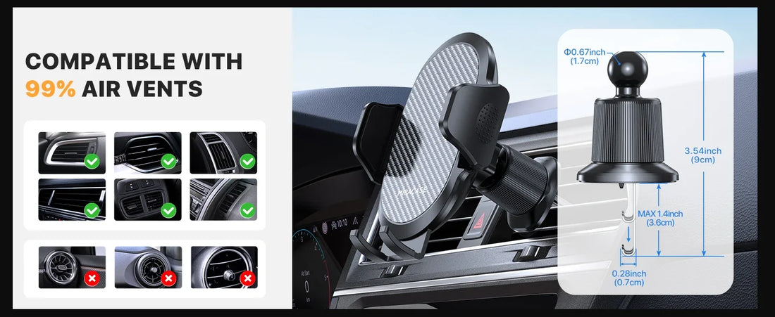 Car Phone Holder Phone Holders for Your Car with Metal Hook Clip Air Vent Cell
