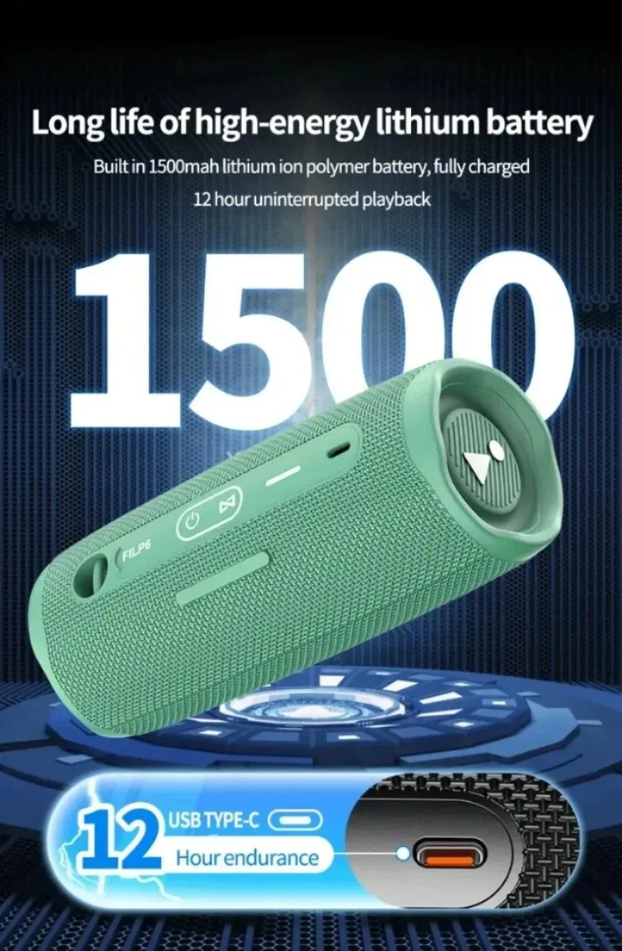 Portable Flip6 Bluetooth Speaker Multi-Function TWS Audio Caixa De Som