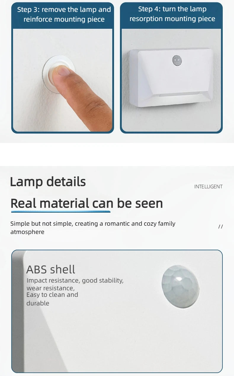 Smart Motion Activated Wall Light - 2200mAh USB-C Fast Charge