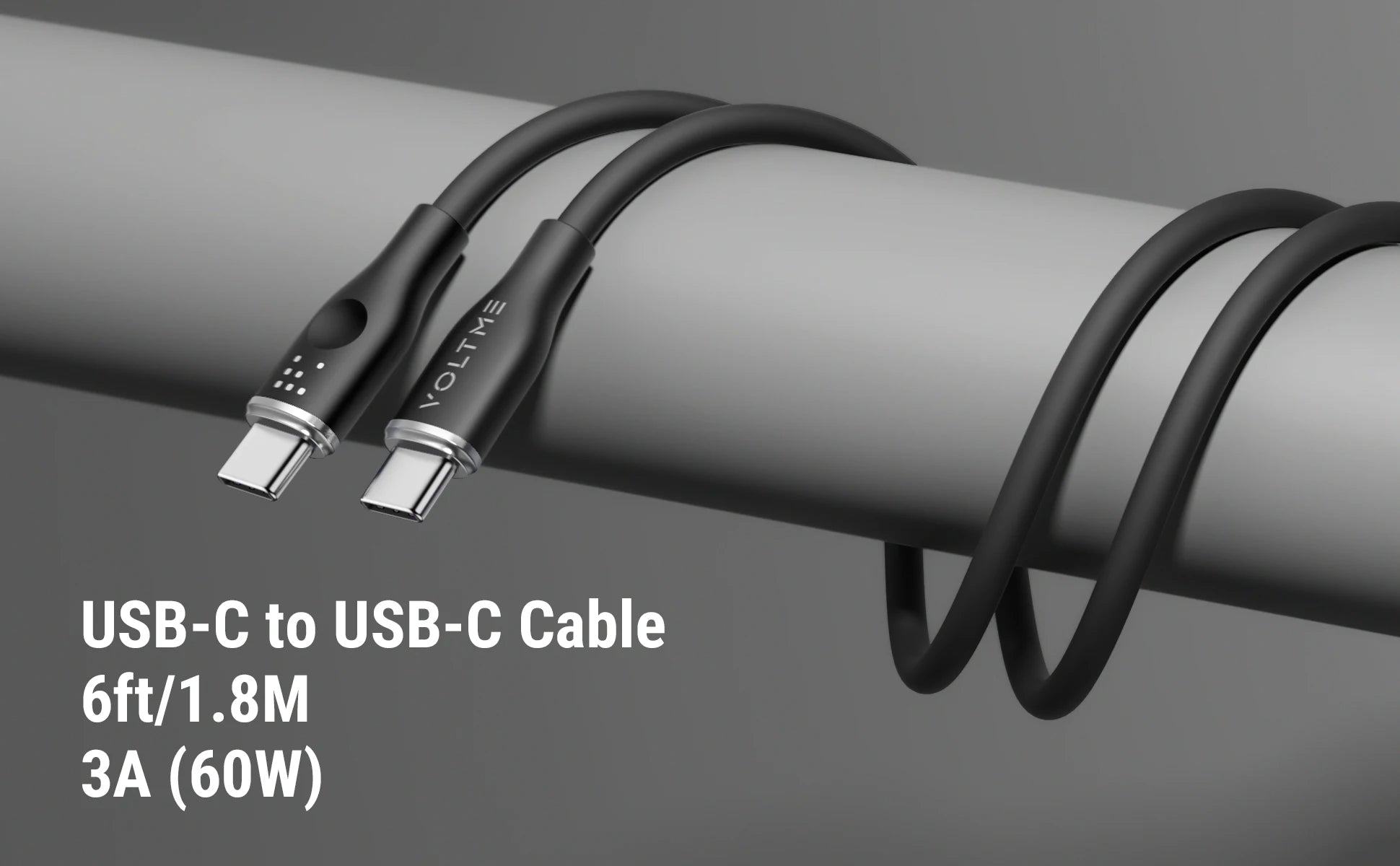 VOLTME PD 60W USB C TO USB Type C Cable 3A Fast Charging Cable QC 4.0