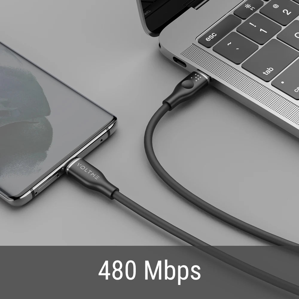 VOLTME PD 60W USB C TO USB Type C Cable 3A Fast Charging Cable QC 4.0