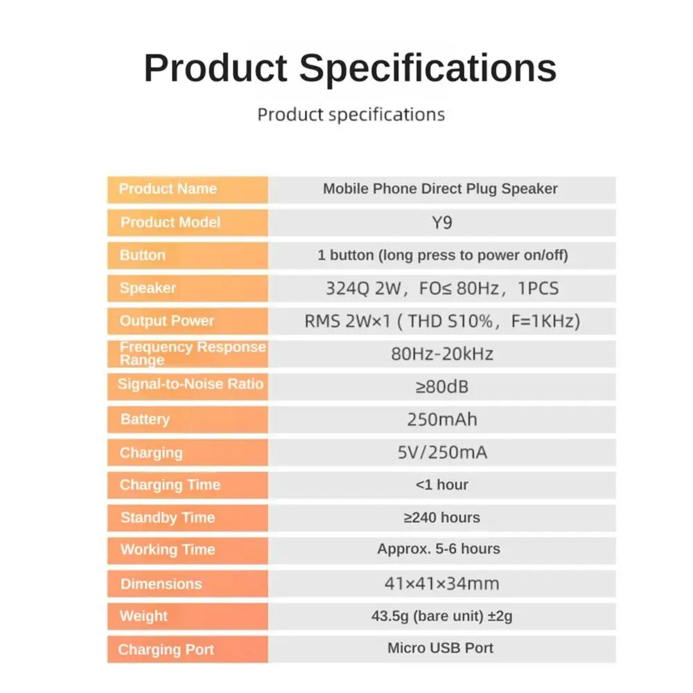 Gifts Portable Mini Speaker Universal Type-C Mobile Phone Amplifier Speaker