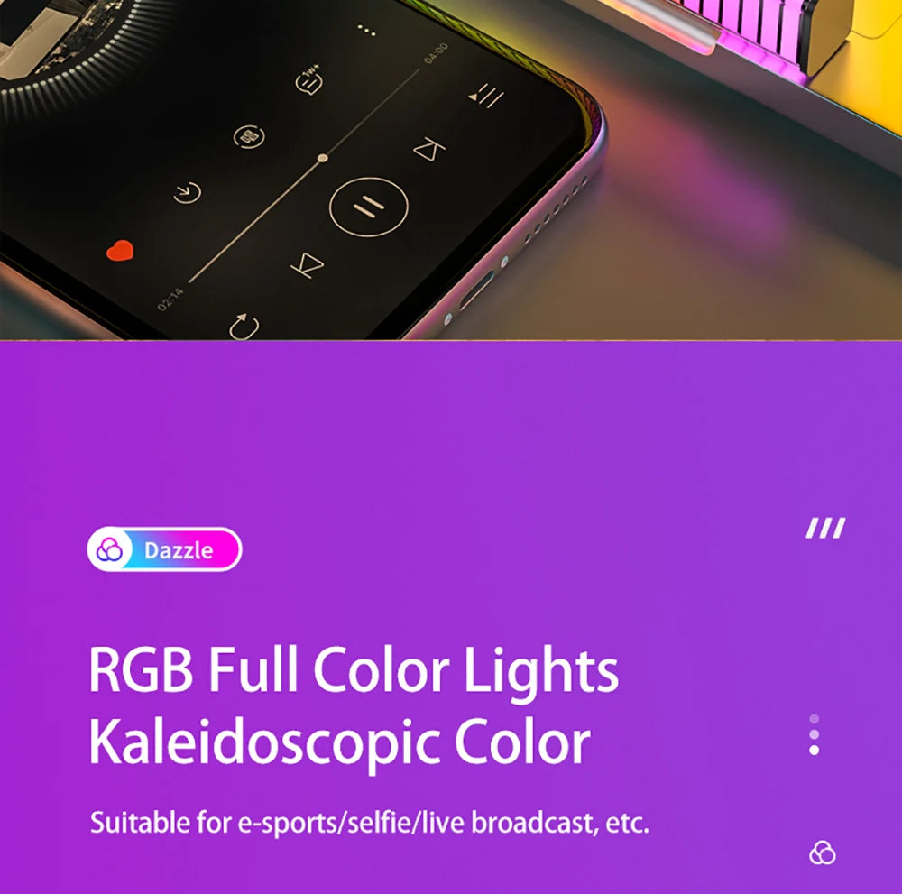 Smart RGB Pickup Lights LED 3D Double Sided Ambient Lamp APP Control Sound