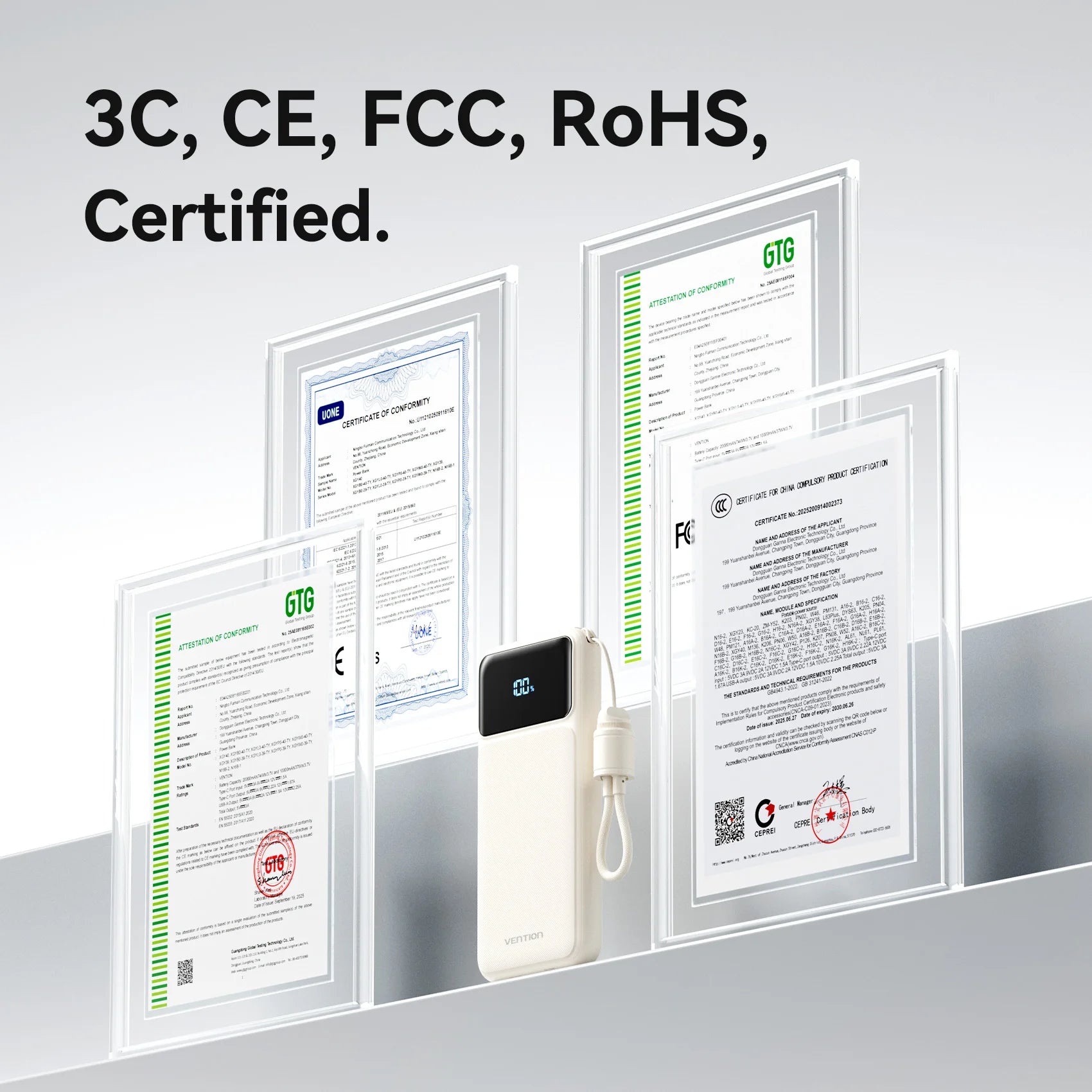 Vention CCC 22.5W 10000mAh Power Bank Portable Fast Charger for Xiaomi