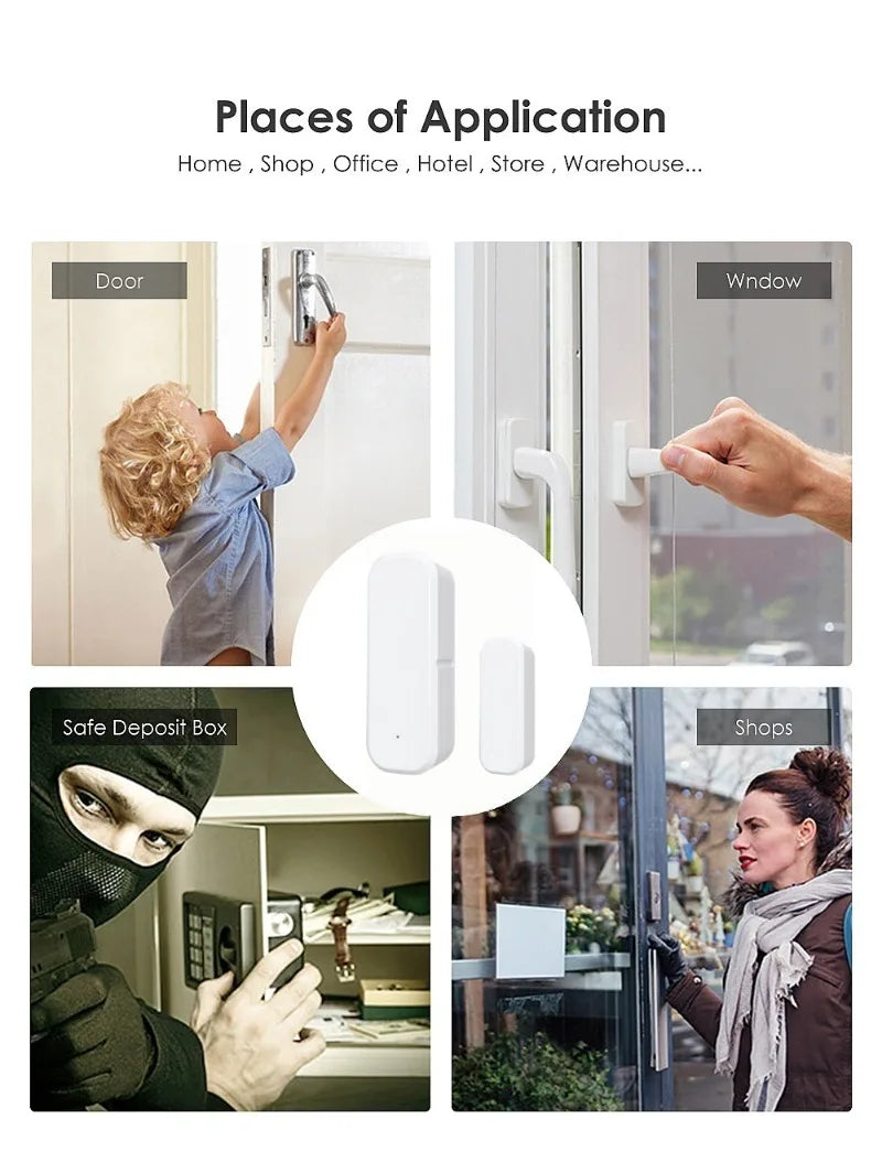 Smart Life App WiFi Door Sensor Window Sensor Open/Close Detector Security