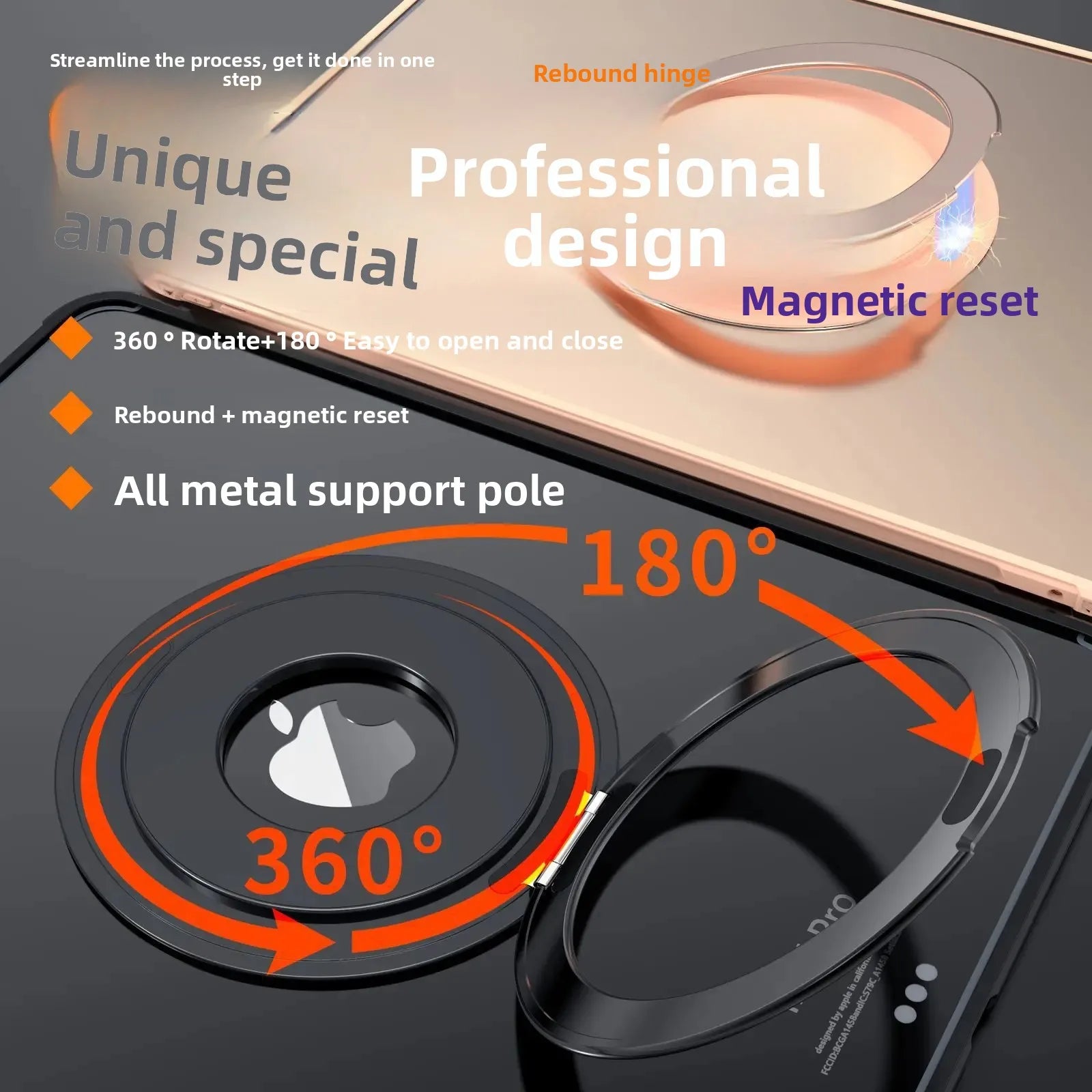 Tablet Magnetic Ring Stand | Foldable Portable, Ultra-Thin & 360° Rotation