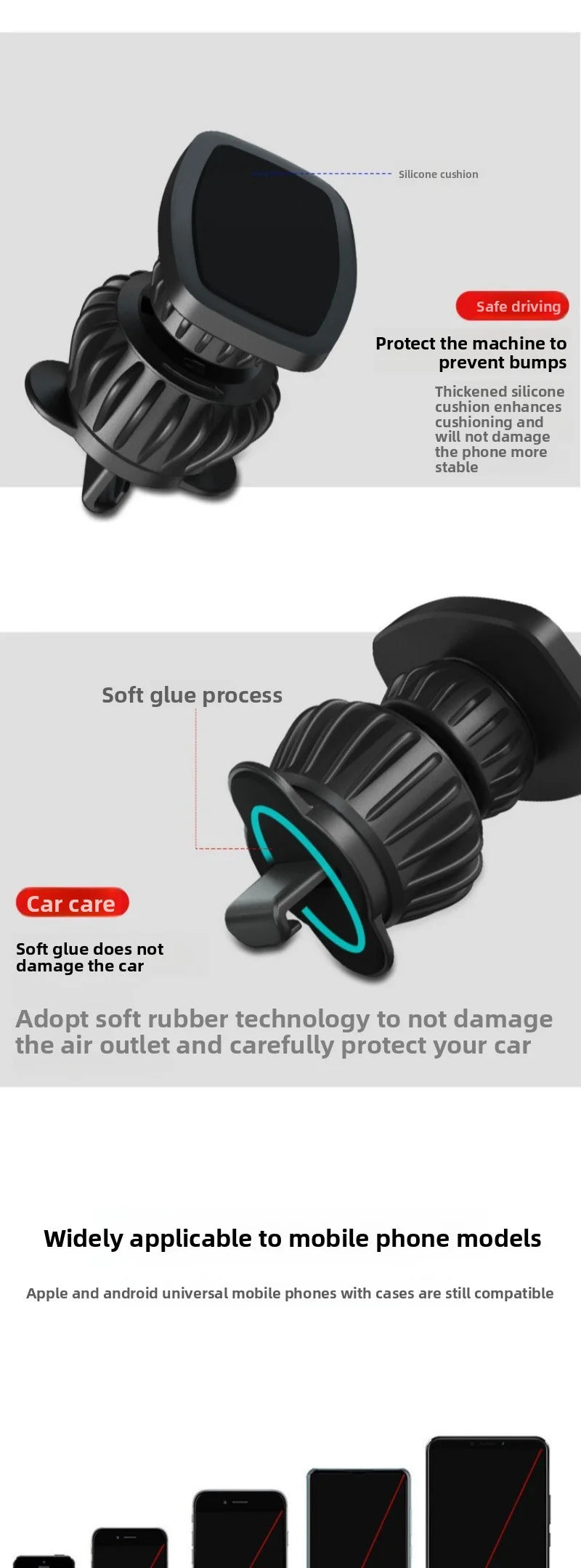 Car Phone Holder,Car Telephone Support Stand Bracket,Magnetic Support Tablet