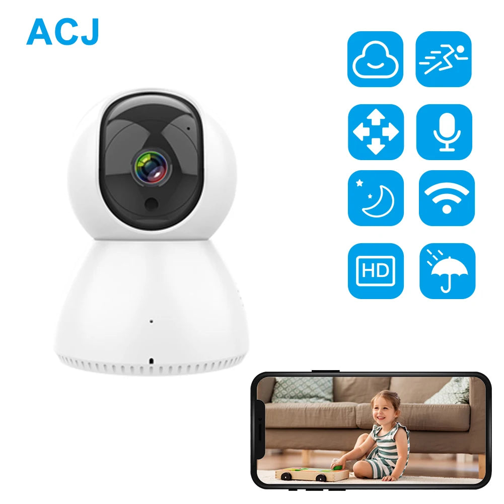 Smart Camera 1080P 360 Angle WiFi Night Vision Webcam Video IP Camera Baby