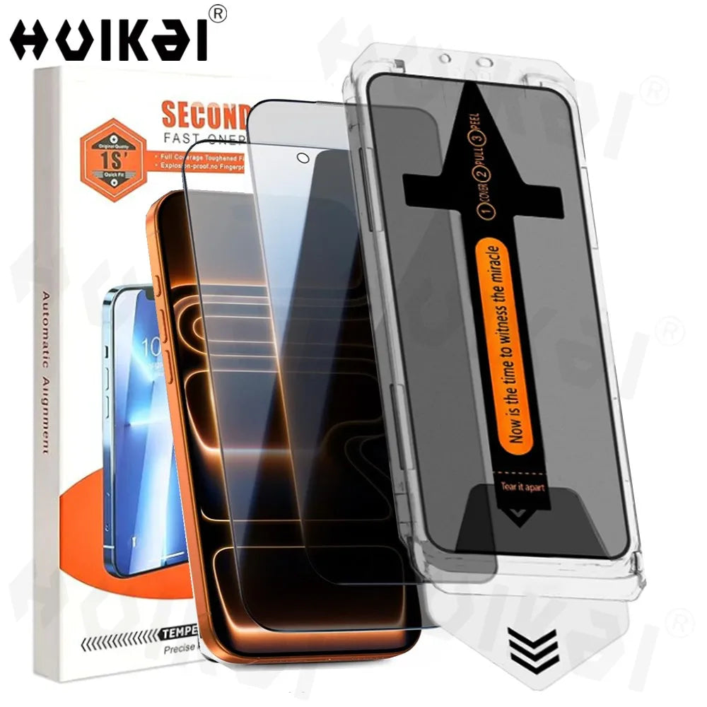 Privacy Glass Screen 2 Pack for iPhone 17 Pro Max 16 Pro Max Protector