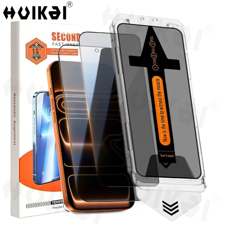 Privacy Glass Screen 2 Pack for iPhone 17 Pro Max 16 Pro Max Protector