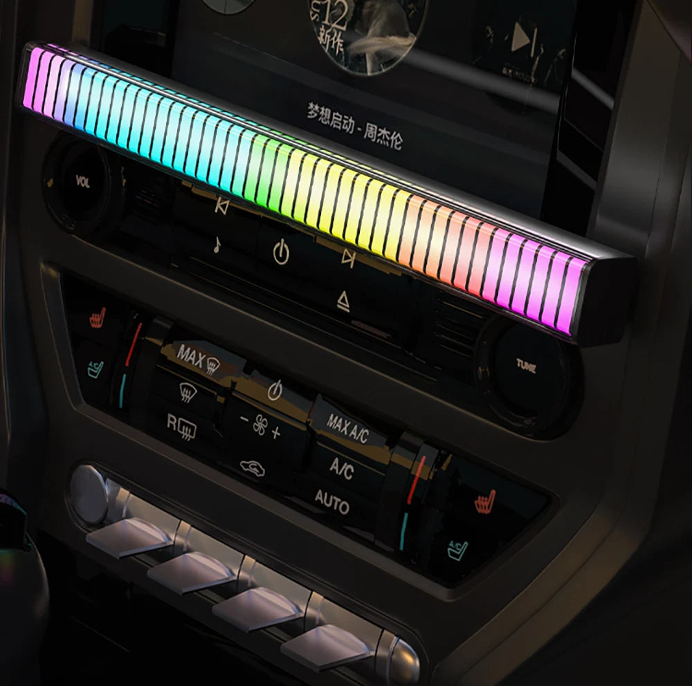 Smart RGB Pickup Lights LED 3D Double Sided Ambient Lamp APP Control Sound