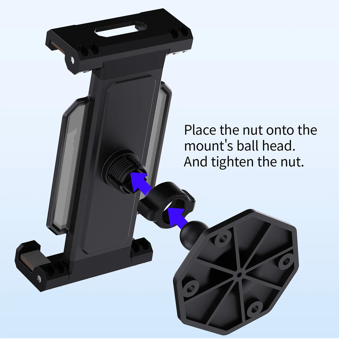 Tablet Wall Mount, 360° Rotation Tablet Holder Stand, Sturdy Base