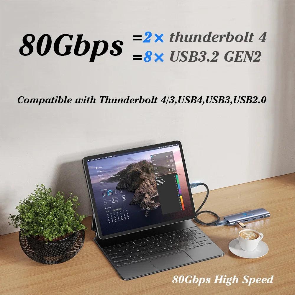 UGOURD Thunderbolt 5 Cable Type C 80Gbps USB4 Gen4 USB C to C 240W