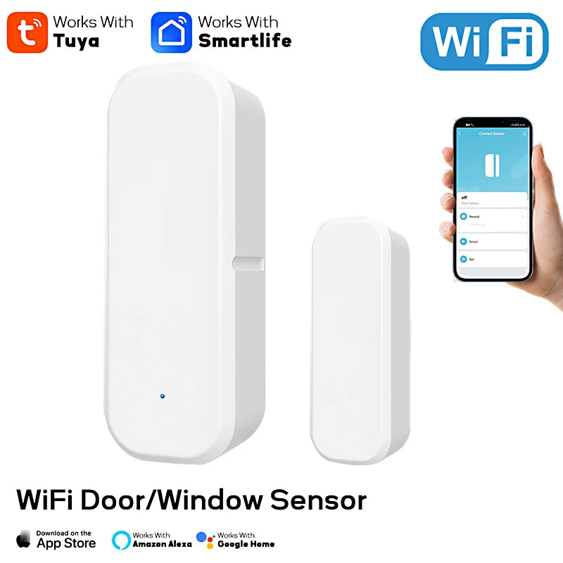 Smart Life App WiFi Door Sensor Window Sensor Open/Close Detector Security