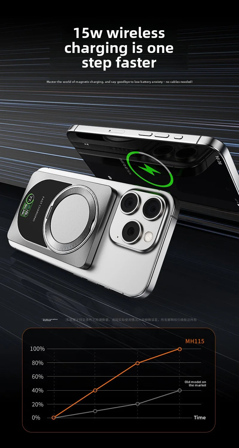 For Apple Watch 10000mAh Wireless Power Bank Magnetic With Stand