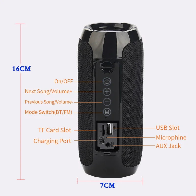Portable Speaker Wireless  Bluetooth-compatible Subwoofer Outdoor