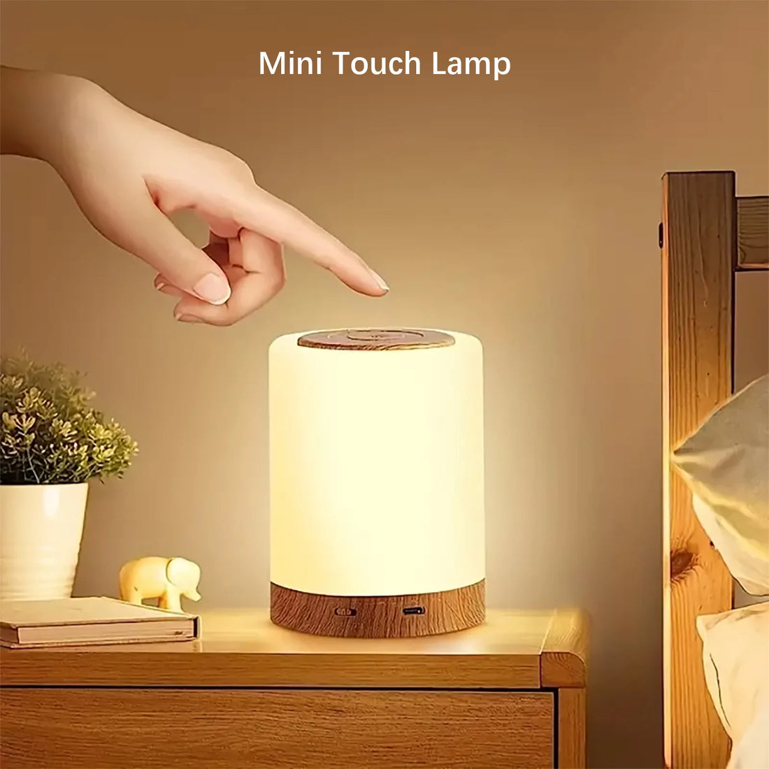 Smart LED Night Light, Portable Touch Control Table Lamp, USB Rechargeable